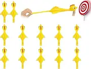 Rubber Chicken Slingshot Set, Halloween Finger Slingshot Toys, Christmas Flying Chicken Novelty, Mini Rubber Chickens Pack, Super Strong Adhesive for Teen Party Fun (Yellow) (12) (12)