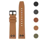 StrapsCo Leather Watch Band Strap w/ Rivets for Fitbit Versa / Versa 2 / Lite