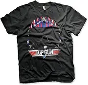 [Difuzed] Officially Licensed Maverick Helmet Mens T-Shirt Big & Tall Mens T-Shirt (Black)