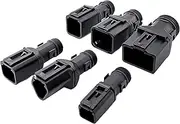 BWPEXZ 10/50/100Sets 2-12P Male Female DT Connector Tail Clip Connectors with Corrugated Pipe Fixed Harness Clip 1101-237-0405 231-0305(6P-Male,100 Sets)