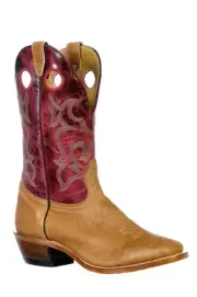 New! Men's Boulet ROUGHSTOCK BUCKAROO COWBOY BOOTS w/ Square toe 6 SIZES!