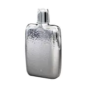 Luxury Handmade Nickel Silver Whiskey Flask, Sterling Silver Plating180cc, Japan