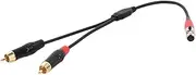 ROBAUN 1PC 3PIN 4PIN 5PIN Mini Male/Female to Dual Male Y-Splitter Cable, Mini to 2 Cable(2RCA-Mini F 5P-RD,0.5M)