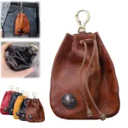 Handmade Cowhide Retro Storage Bag, Cow Hide Storage Bags with Handles, Key Case