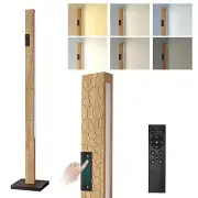 ELYONA LED Carving Wood Floor Lamp, Modern Dimmable Corner Standing Lamp with...