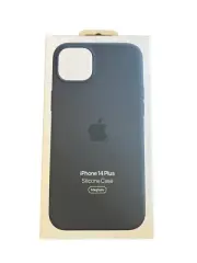 NEW Genuine Apple iPhone 14 PLUS (6.7") Silicone Case w/Magsafe - Storm Blue