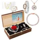 Preserved Real Rose, Watch Sets Gift for Women, Valentines Day Gifts for Her,...