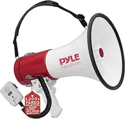 Pyle Bluetooth Megaphone - PA Megaphone Bullhorn Speaker with Wireless Audio Streaming, Wired Microphone, MP3/USB/SD/AUX (PMP52BT)