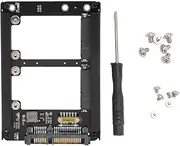 Dual MSATA SSD to SATA III Adapter, 6Gbps 2.5-Inch Converter with Hot Swap Support and Frame Housing for Desktop PCs