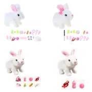 Walking Rabbit Toy Stuffed Animal Plush Rabbit Toy Baby Crawl Learning Toy