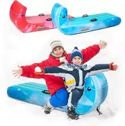 CALO Snow Tube Sled for Kids and Adults, 34" Snow Sleds Heavy Duty 2 PACK