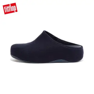 【FitFlop】SHUV FELT CLOGS易穿脫舒適木屐鞋穆勒鞋-女(午夜藍)