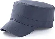 [HAMKVBPR] Flat Top Cap Men's Summer Deep Top Flat Cap Duck Tongue Cap for Women and Men(Gray,60cm)