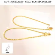 22k ANKLETS TRADITIONAL UNIQUE INDIAN GOLD-PLATED ANKLET BRACELET PAYAL KAPA