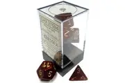 Chessex Glitter Polyhedral 7-Die Dice Set (Ruby and Gold)