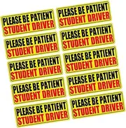 10 Pcs Magnetic Reflective Student Driver Stickers Weatherproof Removable Bumper Sign for Learner Drivers Durable and Easy to Install Vehicle Safety Decals