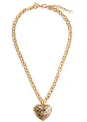Coach Logo-engraved Heart Locket Necklace - Gold ONE SIZE
