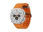 Samsung Galaxy Watch Ultra 47mm - Bespoke Titanium White w/ Orange Marine Band