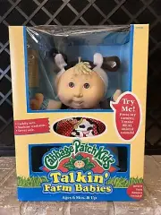 Vintage 1993 NOS Cabbage Patch Kids Talkin’ Farm Babies “Cow” Doll NIB