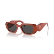 PRADA PR 17WS 12N5S0 ORANGE RED BLACK DARK GREY UNISEX AUTHENTIC SUNGLASSES