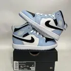 Nike Air Jordan 1 Mid Retro PS “Ice Blue/UNC” Shoes 555112-401 11C New