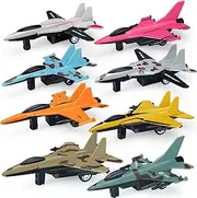Airplane Toys, Toys for 3 4 5 6 Year Old Boys - Kids' Play Vehicles Airplanes | Pull Back Plane Toys | Die Cast Aircraft Plane Jet Models for Birthday Party Favor （8 Pack）