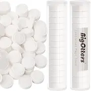 BigOtters Compressed Towels, 100PCS Disposable Face Towels for Travel Expandable Wipes Tablets with 2PCS Tube Containers for Survival Gear and Supplies Outdoors Camping Hiking Hotel