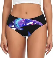 [SAAKE] Orca Killer Whale Print Women's Briefs XS S M L XL XXL 3XL 4XL Plus Size Briefs Bikini Ladies Underpants