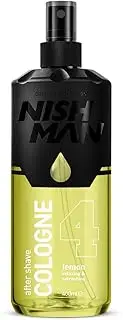 Nish Man After Shave Cologne Lemon 04 – Nishman Relaxing Refreshing Aftershaving Spray Lotion Limon Kolonya for Men – Contains Traditional lemon, eucalyptus, rose and musk fragrances 400ml (Lemon)