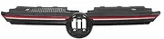 Upgrades Gloss Black Front Bumper Grille Grills With LED Lights DRL Tuning Compatible For VW Golf MK8 GTI GTD R R-Line 2020 2021(Red Strip)