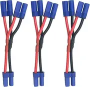 3pcs EC5 Parallel Plug Connector Cable Y-Harness Connector for DJI Phantom RC Mode Helicopter Quadcopter