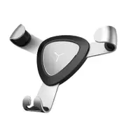 Gravity Linkage Auto Lock Metal Car Air Vent Phone Holder Stand for Xiaomi Mobile Phone SILVER COLOR