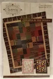 Cheaper By The Dozen Legacy Quilting Pattern 59" X 74" Uses 12 Fat Quarters