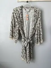 Third love Wonderknit Robe Floral Print Size Medium Lace Accents