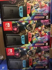 Nintendo Switch console Mario Kart 8 Deluxe Neon Red/Blue instock ship fast new