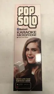 NIB Pop Solo Bluetooth Karaoke Microphone Rose Gold/White Smart Phone Accessory