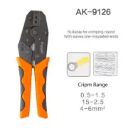 Asaki AK-9121 Ratchet Terminal Cable Wire Crimper for Phototype Naked End