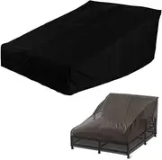 Skyour Weatherproof 2-Person Double Wide Outdoor Patio Rattan Daybed Sofa Recliner Chaise Lounge Protective Dust Furniture Cover 82in