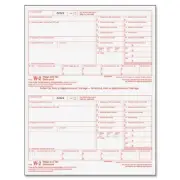 Tops Laser W-2 Form - 4 Part - Carbonless - 8.50" X 5.50" Sheet Size - White -