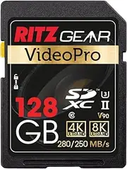 V90 SD Card UHS-II 128GB SDXC Memory Card U3 V90 A1, Extreme Performance Professional Sd-Card (R 280mb/s 250mb/s W) for Advanced DSLR, Well-Suited for Video, Including 4K,8K, 3D, Full HD Video
