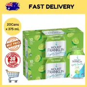 Mount Franklin Lightly Sparkling Water Lime Multipack Cans 20 X 375 Ml
