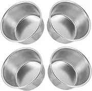 Home Baking Molds 4pcs Round Nonstick Baking Cups Carbon Steel Muffin Tart Molds Set