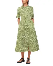 Whistles Linear Leaf Dress