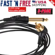 3pcs Premium RCA Clip Cord Right Angle For Tattoo Power Supply Machine Pen