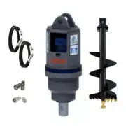 Auger Drive with 200mm Auger bit & hitch to Suit 0.5-1.4 Ton All makes & models