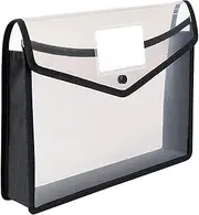HOUDERCO Document Folder Expanding File Pouch A4 Wallet Plastic Paper Wallet School Exam Folder