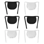 2Pcs Ruffled Waist Aprons for Women Maid Cosplay Outfit Half Apron Cooking Apron