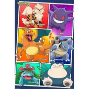 Pokemon Characters Grid 2 Poster