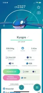 Kyogre Pokemon, PoGo Trade *Read Description*Cheap,Safe and Fast