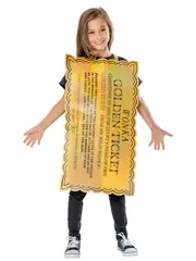 Golden Ticket Tabard Costume for Kids - Charlie and the Chocolate Factory
